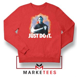 Michael Myers Scary Parody Red Sweatshirt