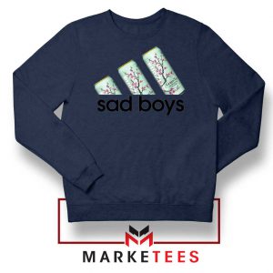 Sad Boys Yung Lean Logo Parody Navy Blue Sweater