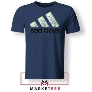 Sad Boys Yung Lean Logo Parody Navy Blue Tshirt