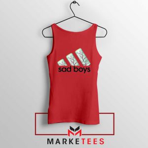Sad Boys Yung Lean Logo Parody Red Tank Top