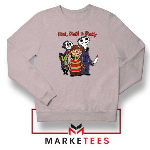 Slasher Movies Character Parody Sport Grey Sweater