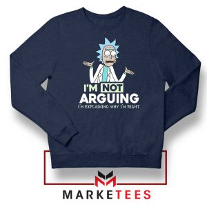 Slogan Rick And Morty Navy Blue Sweatshirt