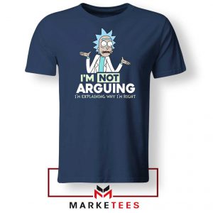 Slogan Rick And Morty Navy Blue Tee