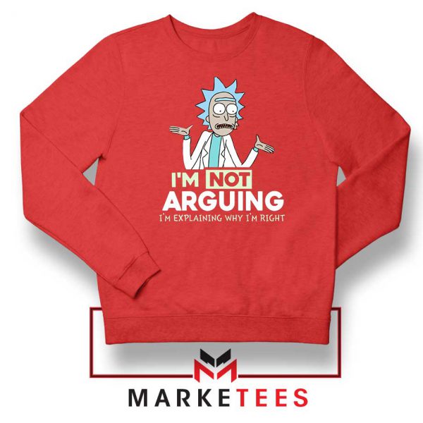 Slogan Rick And Morty Red Sweatshirt
