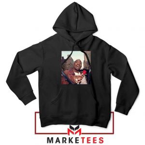 Tupac With a Rose Black Hoodie