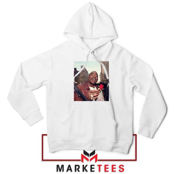 Tupac With a Rose Hoodie
