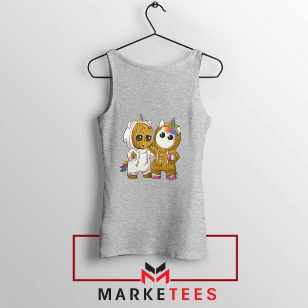 Baby Groot Unicorn Sport Grey Tank Top