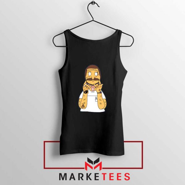 Bobs Burgers Post Malone Black Tank Top