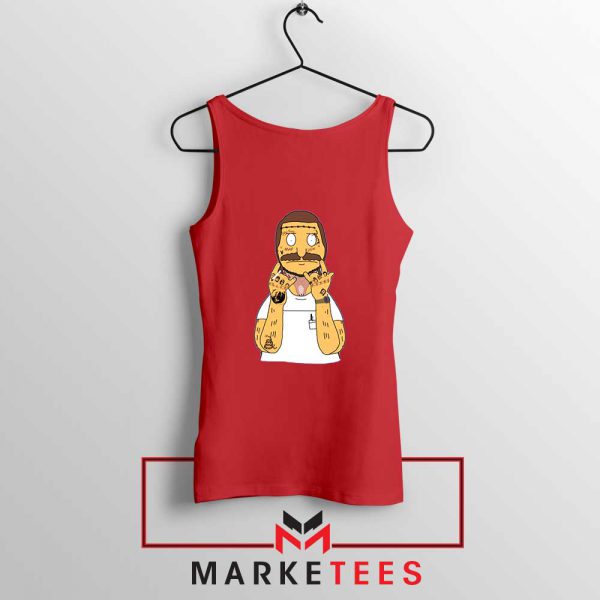 Bobs Burgers Post Malone Red Tank Top