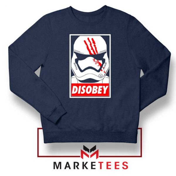 Disobey Stormtrooper Navy Blue Sweater