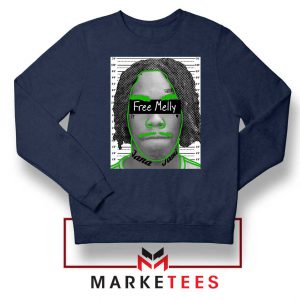 Free YNW Melly Rapper Navy Blue Sweater