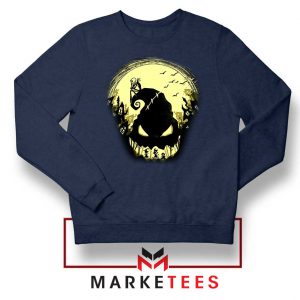 Jacks Nightmare Horror Navy Blue Sweatshirt