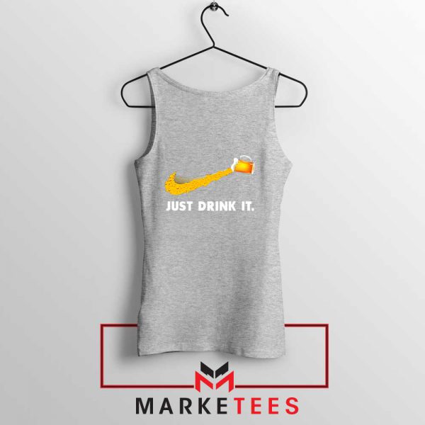 Just Drink It Logo Parody Sport Grey Tank Top