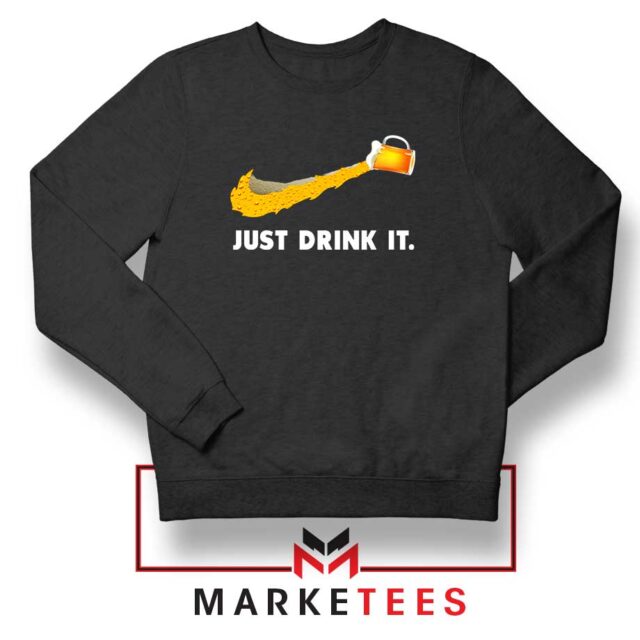 Just Drink It Logo Parody Sweater
