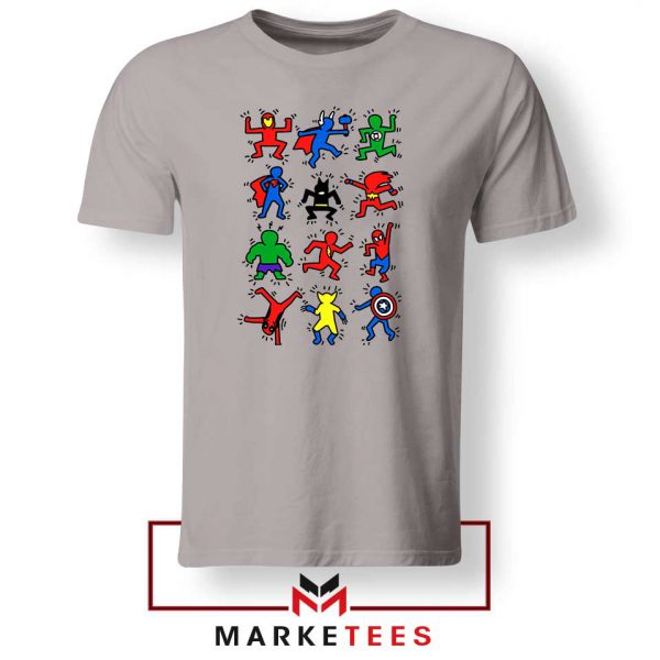 Keith Haring Super Hero Squad Sport Grey Tshirt