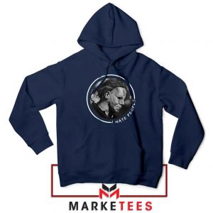 Michael Myers Hate People Navy Blue Hoodie