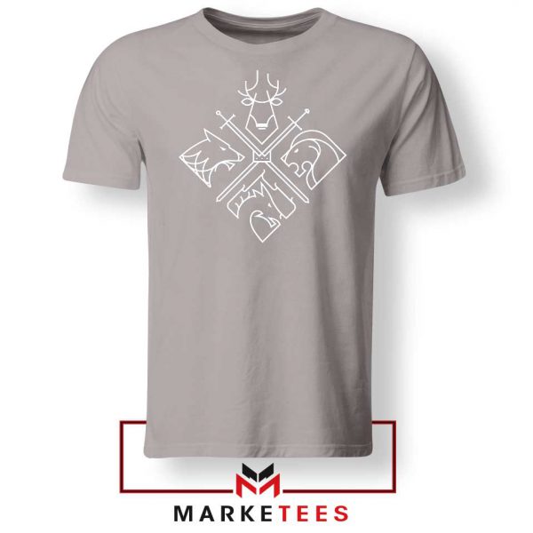 Minimal Thrones Character Sport Grey Tee