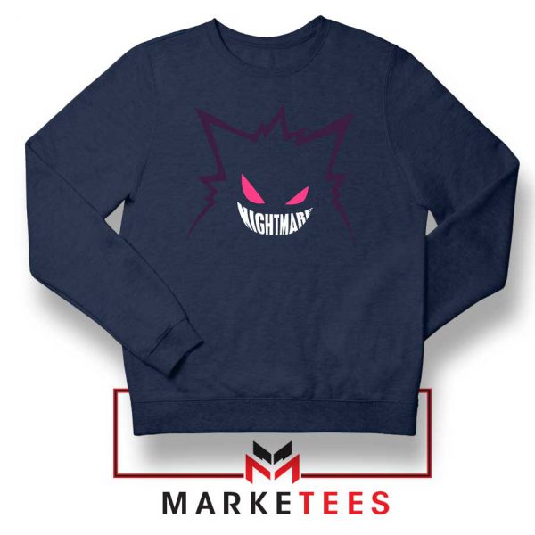 Nightmare Christmas Characters Navy Blue Sweater