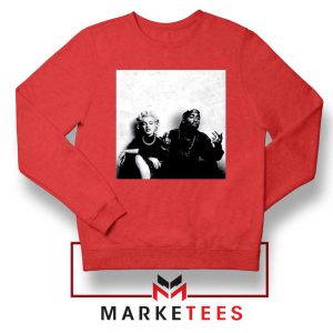 Tupac And Marilyn Monroe Red Sweatshirt