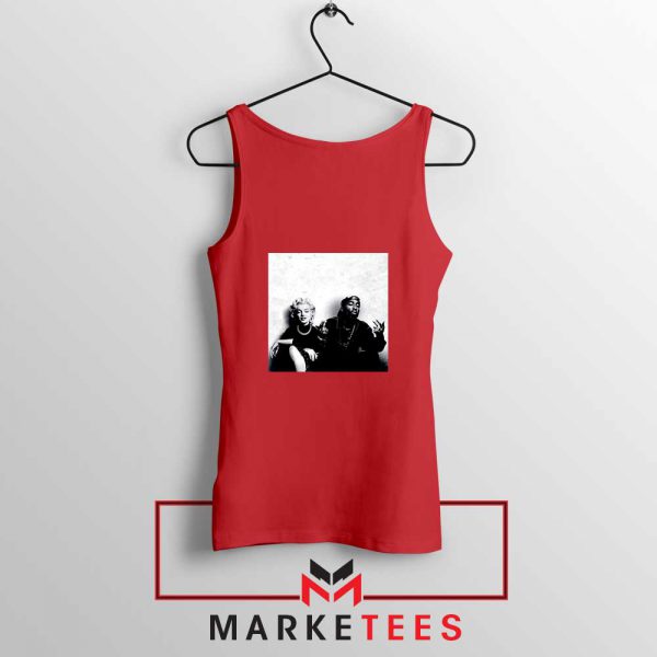 Tupac And Marilyn Monroe Red Tank Top