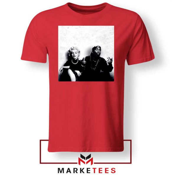 Tupac And Marilyn Monroe Red Tshirt