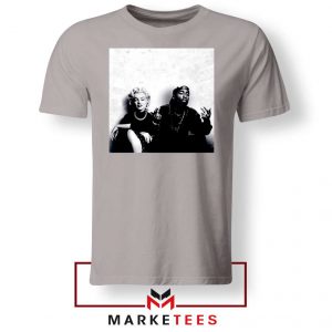 Tupac And Marilyn Monroe Sport Grey Tshirt
