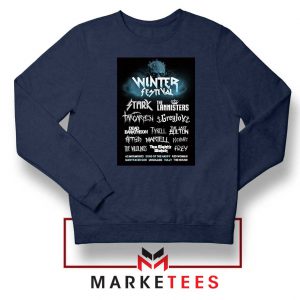 Winter Festival Graphic Navy Blue Sweatshirt