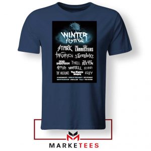 Winter Festival Graphic Navy Blue Tshirt