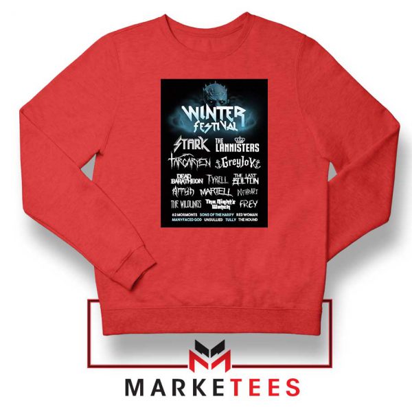 Winter Festival Graphic Red Sweatshirt