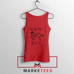 Bikini Kill Dog Finger Red Tank Top