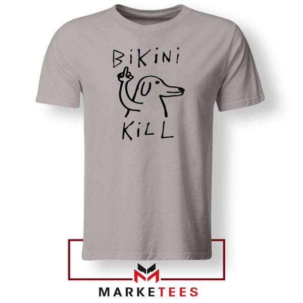 Bikini Kill Dog Finger Sport Grey Tshirt