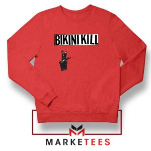 Bikini Kill Rock Finger Red Sweater
