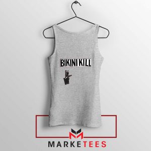 Bikini Kill Rock Finger Sport Grey Tank Top