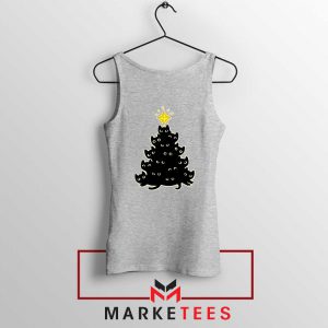 Black Cat Meowy Tree Sport Grey Tank Top