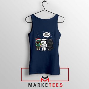 Boba Its Cold Outside Navy Blue Tank Top