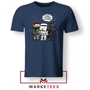 Boba Its Cold Outside Navy Blue Tshirt