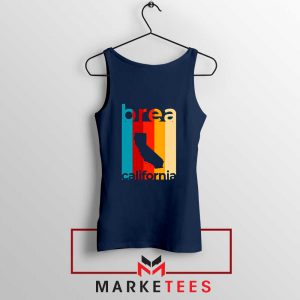 Brea California Retro Navy Blue Tank Top