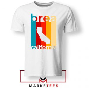 Brea California Retro White Tee