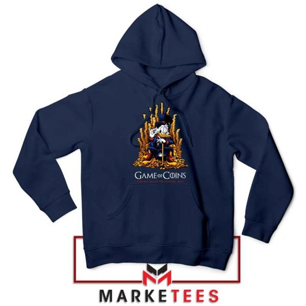 Duck Game of Coins Navy Blue Hoodie