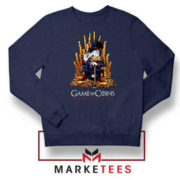 Duck Game of Coins Navy Blue Sweatshirt