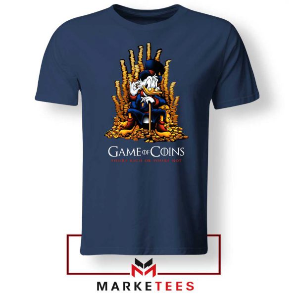 Duck Game of Coins Navy Blue Tshirt