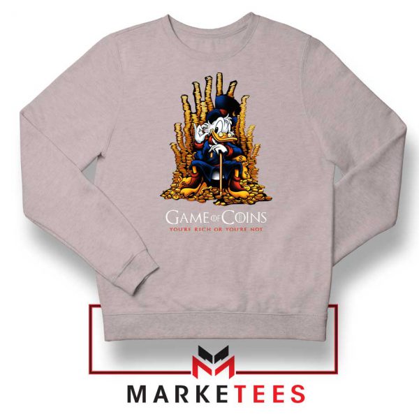 Duck Game of Coins Sport Grey Sweatshirt