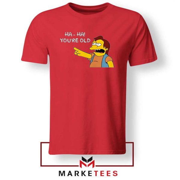 Nelson Muntz Funny Character Red Tshirt