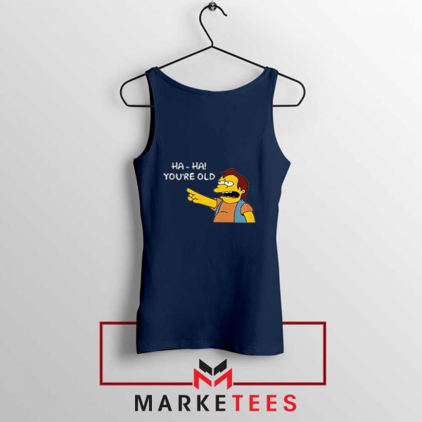 Nelson Muntz Funny Navy Blue Tank Top