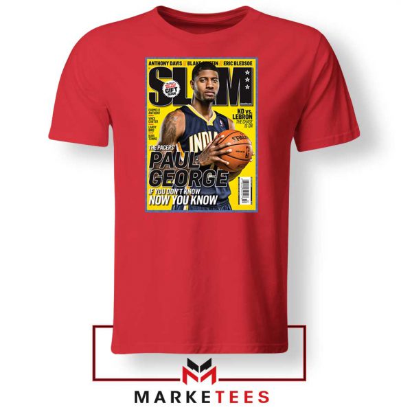 Paul George Slam Playoffs Red Tee