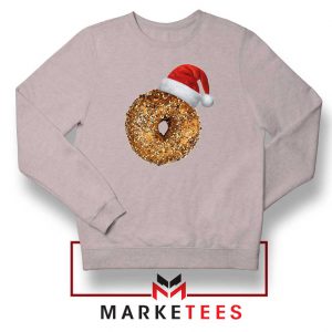 Santa Hat Bagel Christmas Sport Grey Sweatshirt