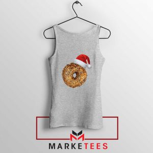 Santa Hat Bagel Christmas Sport Grey Tank Top