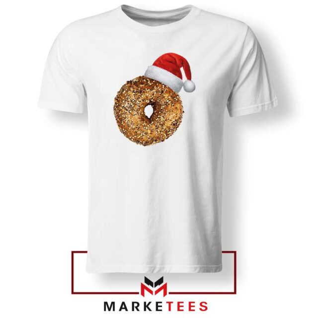 Santa Hat Bagel Christmas Tee
