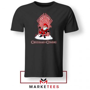 Santa is Coming Throne Black Tee