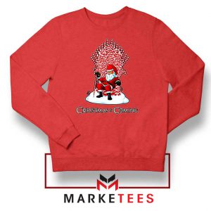 Santa is Coming Throne Red Sweater